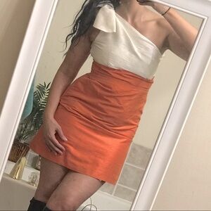 Vibrant Silk One Shoulder Dress